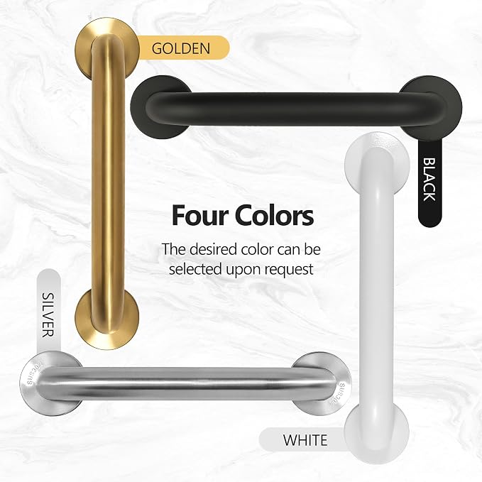 Shower Grab Bar, 2 Pack 32 Inch Brushed Nickel Bathroom Safety Bar, 1.25" - Image 5