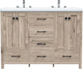 51 inch Bathroom Sink Vanity Combo, Large Freestanding Double Bath Vanity Sink by Buildonely