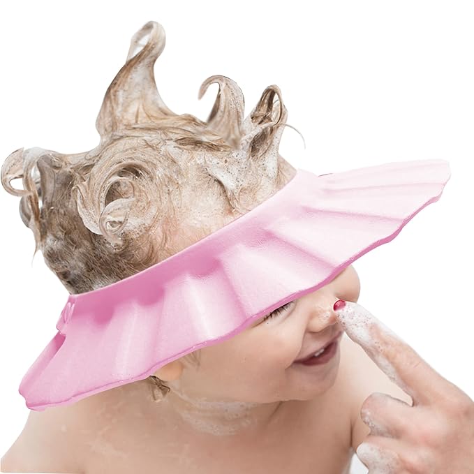 Baby Shower Cap Soft Adjustable Baby Bath Head Cap Visor by KOMIDK