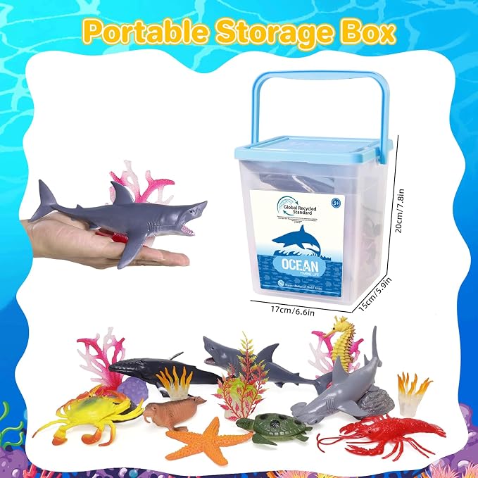 Ocean Sea Animal Figure Toys for Kids 3-5, Realistic Sea Life Figures Animal - Image 4