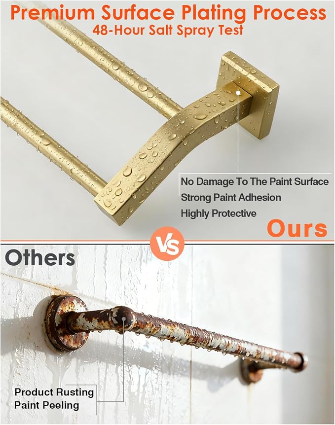 Alise Double Bath Towel Bars Towel Racks - Image 7