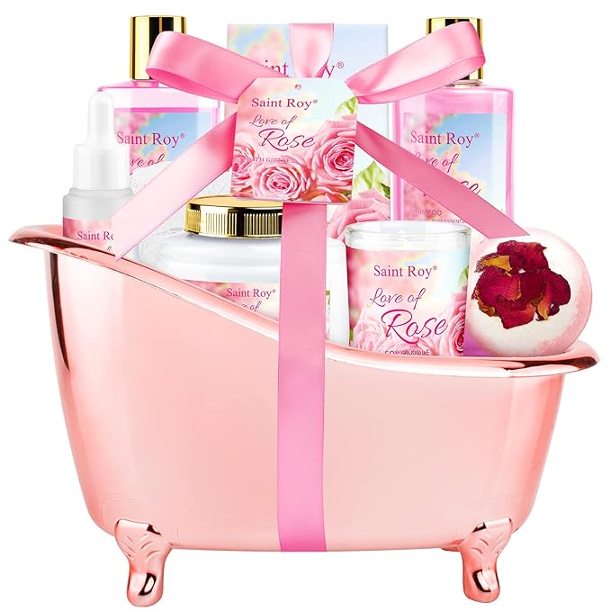 Bath Kit Christmas Gifts for Women, Spa Gifts bath Gift for Her Rose Mother Gift - Image 9