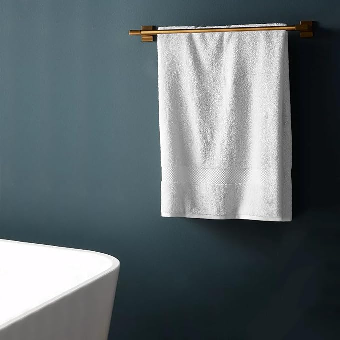 Delara 100% Organic Cotton Towels 650 GSM Plush Feather Touch Quick Dry Bath - Image 4