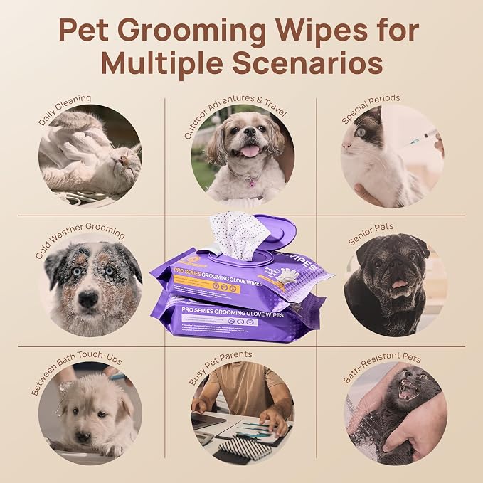 HICC PET Glove Wipes Pro – Pet Cleaning Gloves - Image 8