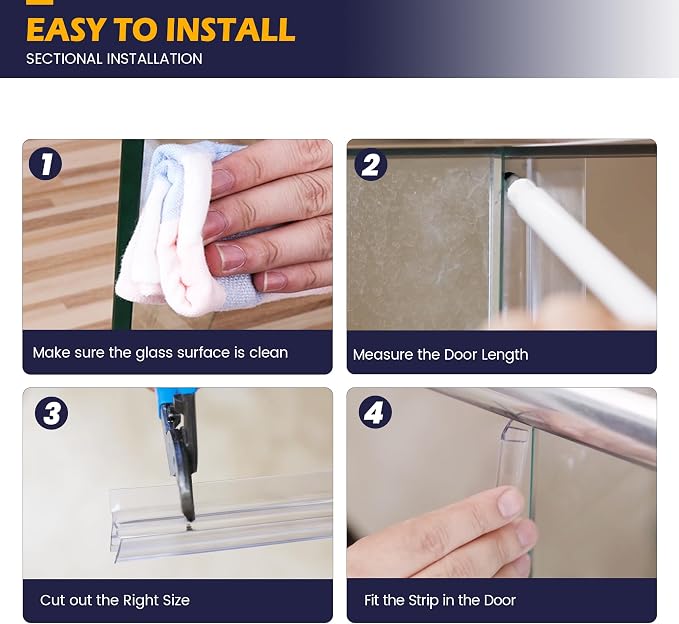 Shower Glass Door Side Seal, to Stop Water Leakage - Image 6