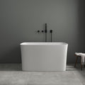 SJ Star&Jane 47" Solid Surface Freestanding Bathtub Japanese Soaking Tub Stone by SJSTARJANE