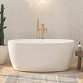 FerdY Tahiti 55" Acrylic Freestanding Bathtub, Elegant Oval Shape Soaking by FerdY