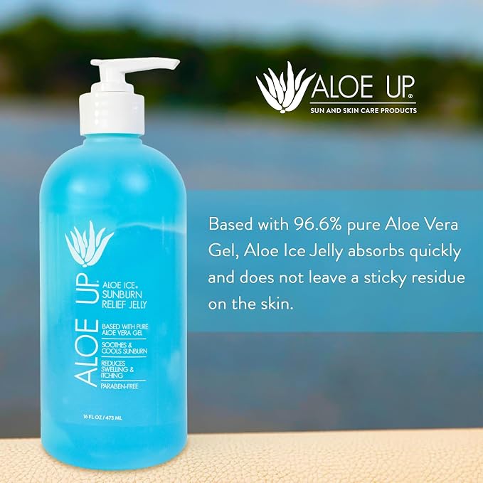 Aloe Ice Sunburn Relief Jelly – Face and Body Organic After Sun Gel – - Image 3