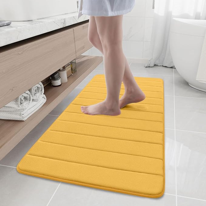 Buganda Memory Foam Bath Mat, Ultra Soft and Non-Slip Bathroom Rugs, Water by Buganda