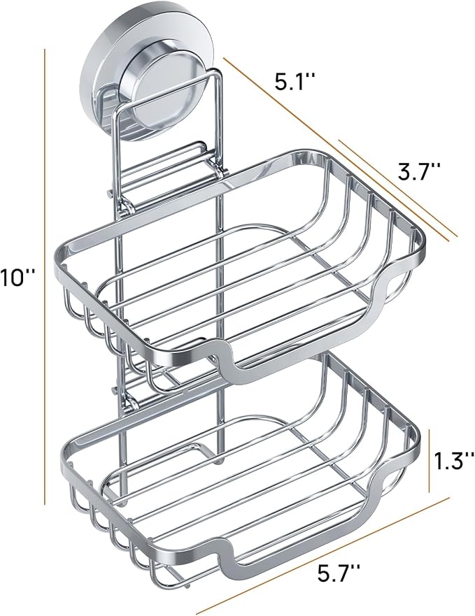 LEVERLOC Double Layer Soap Dish, Bar Soap Holder - Image 8
