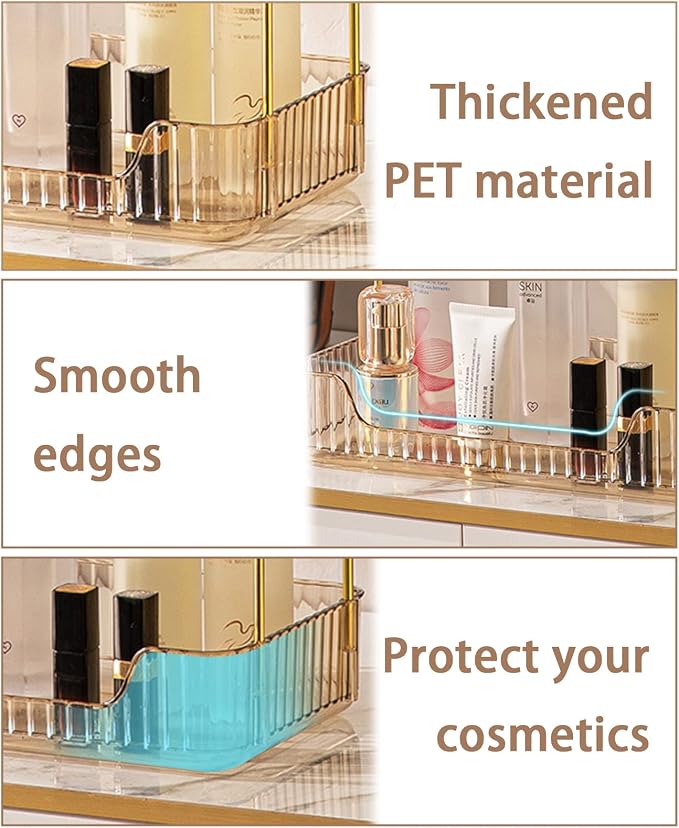 Bathroom Counter Organizer Countertop Storage, Cosmetics Skincare Shelf - Image 4