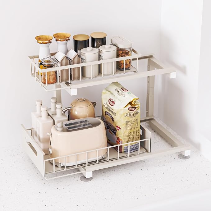 Under Sink Organizer, Heavy Duty Metal Slide Out Sink Shelf Organizer Height - Image 7