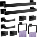Bathroom Accessories Towel Bar Set: 10 Pieces Matte Black Bathroom Hardware by PAHSFSLLC