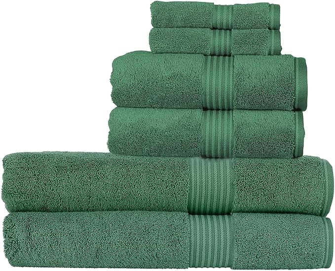 Christy Supreme Hygro 6 Piece Towel Set | Spruce | 100% Luxury Supima Cotton | by Christy