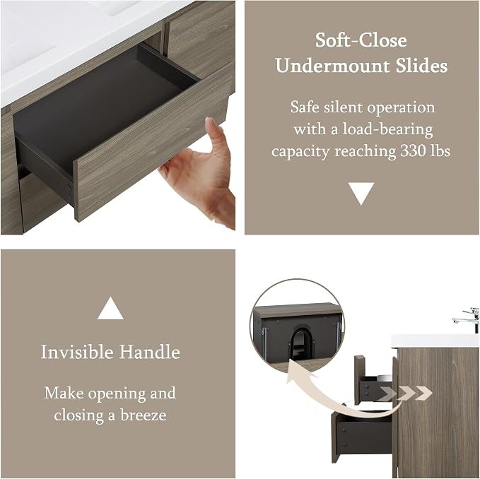 60" Floating Bathroom Vanity - Image 8