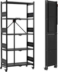 WORKPRO 5-Tier Folding Shelf, No-Assembly Metal Storage Rack by WORKPRO
