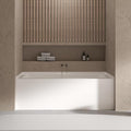 60 Inch Alcove Soaking Bathtub, Rectangular Acrylic Tub by Unknown