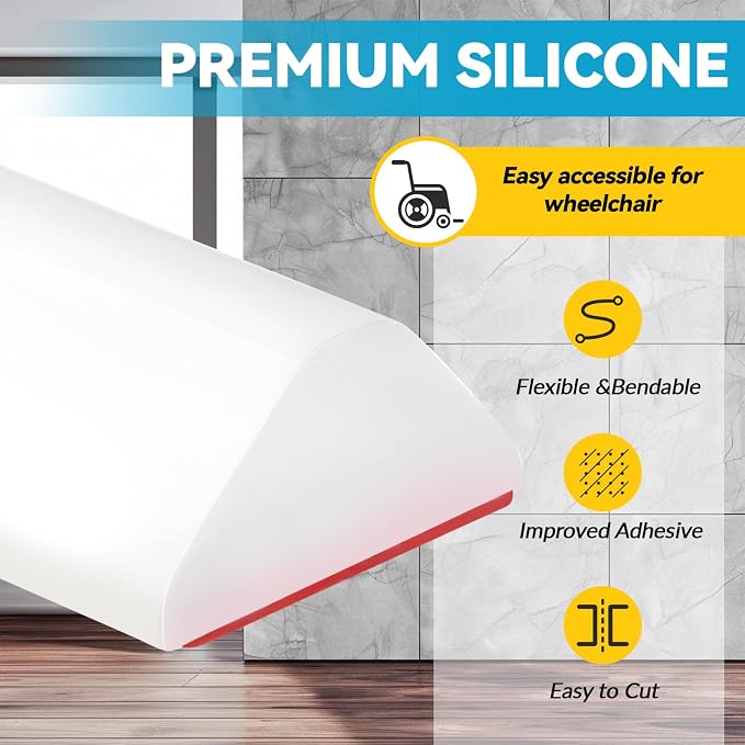 98'' Collapsible Shower Threshold Water Dam Shower Barrier Keeps Water Inside - Image 7