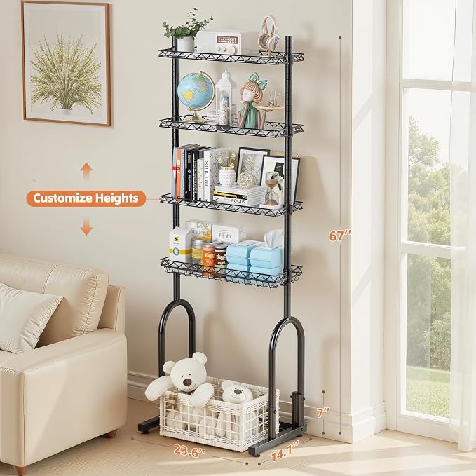 EAGMAK Over The Toilet Storage Rack, 4-Tier Bathroom Organizer - Image 7