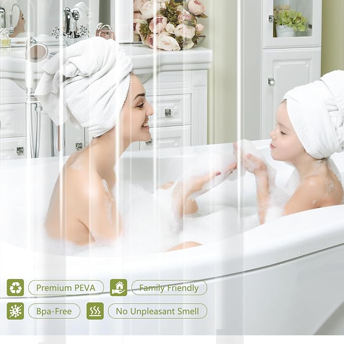 Short Shower Curtain Clear - Image 3