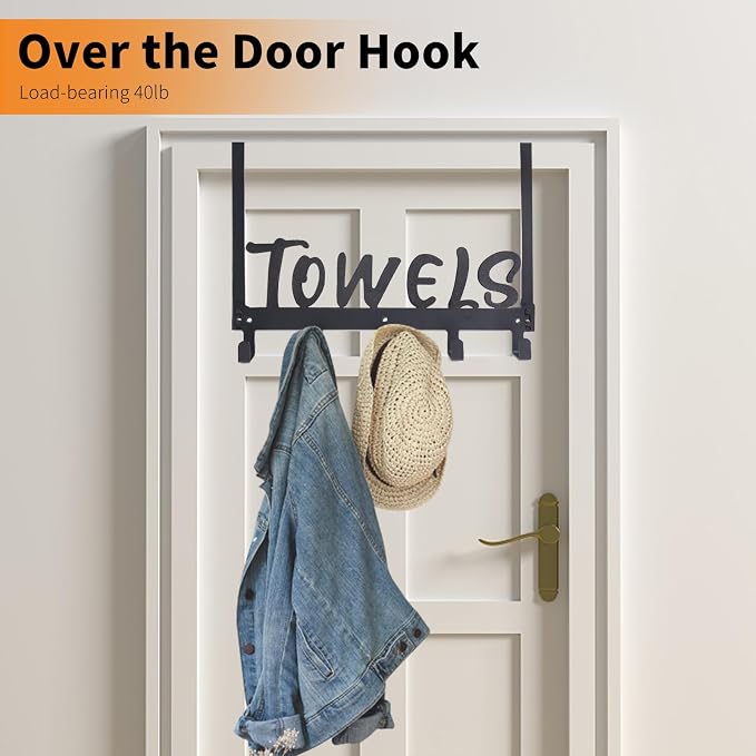 Over The Door Hook, Towel Holder Towel Hook - Image 6