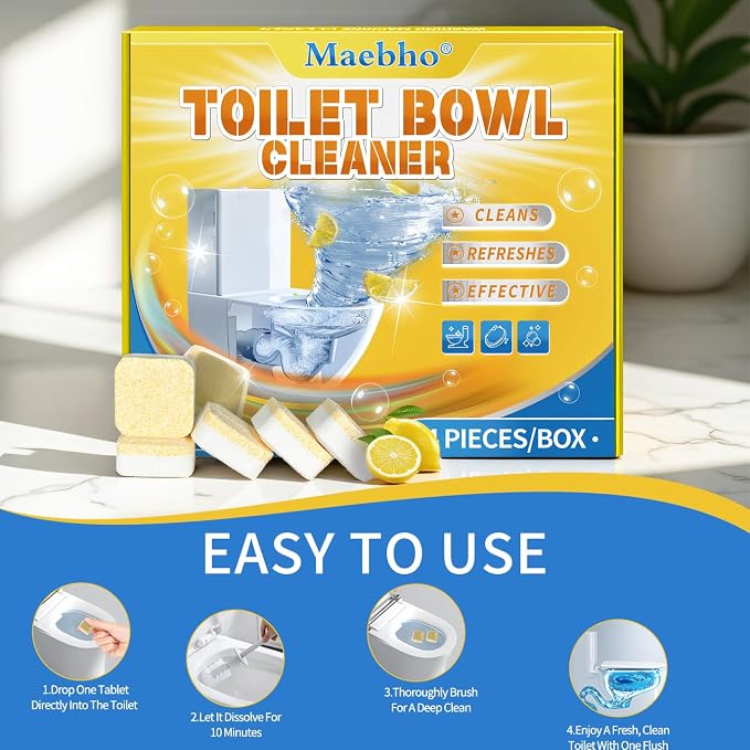Toilet Bowl Cleaner Tablets | Septic Safe, Eco-Friendly Drop-in Tablets - Image 4