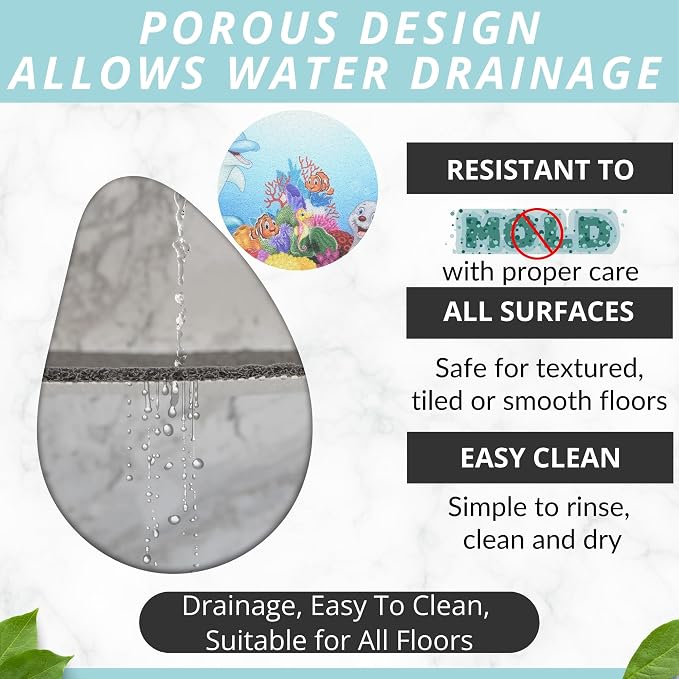 ENKOSI Loofah Non-Slip Shower and Bath Mat - Image 4