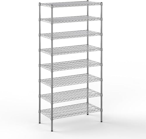 18" Deep x 36" Wide x 74" Height Wire Shelving Kit | 8-Tier | NSF Commercial by Regal+Altair