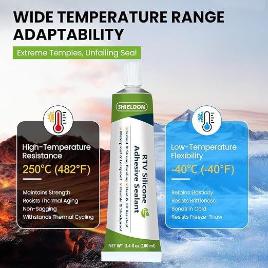 RTV Silicone Sealant Waterproof Seal & Caulk All-Purpose Adhesive Stronger - Image 5