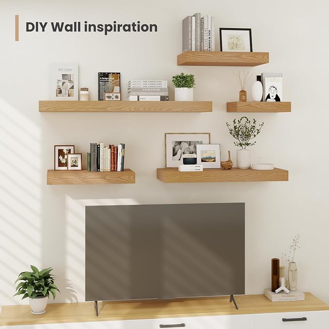 Heimlove 12 Inch Deep Floating Shelves, 12 x 12 inches Long Wall Shelf - Image 6