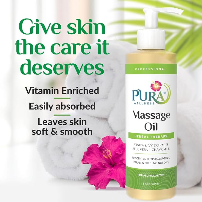 Wellness Professional Herbal Massage Oil, Hypoallergenic Formula - Image 2