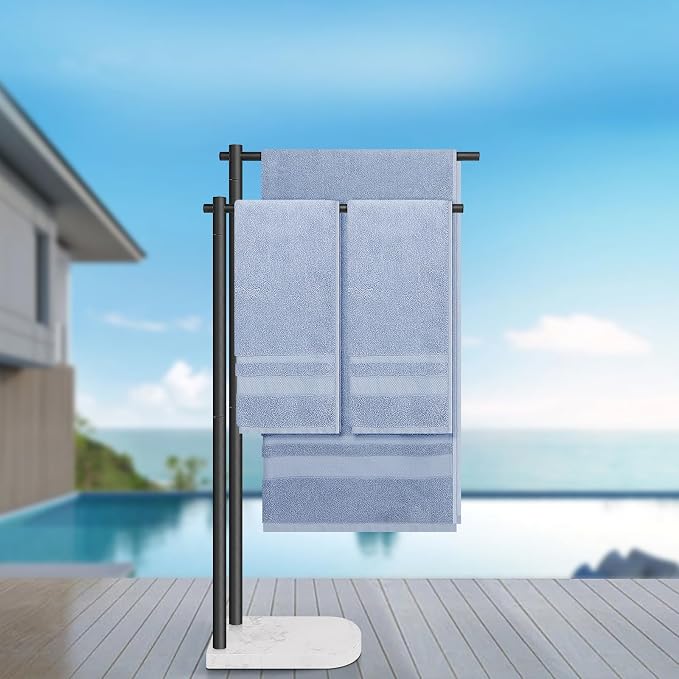 Livabber Standing Towel Rack, 304 Stainless Steel 2-Tier Towel Holder Stand - Image 7