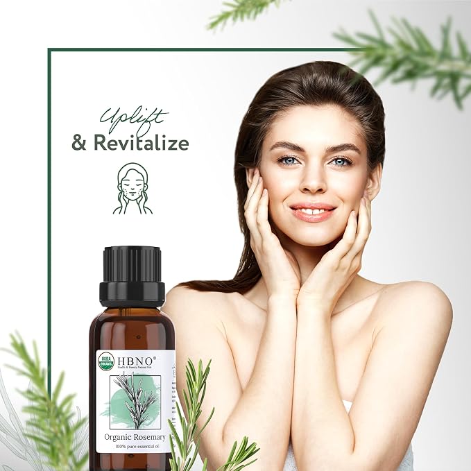 HBNO California Bottled Organic Rosemary Essential Oil 1 fl oz - Image 5