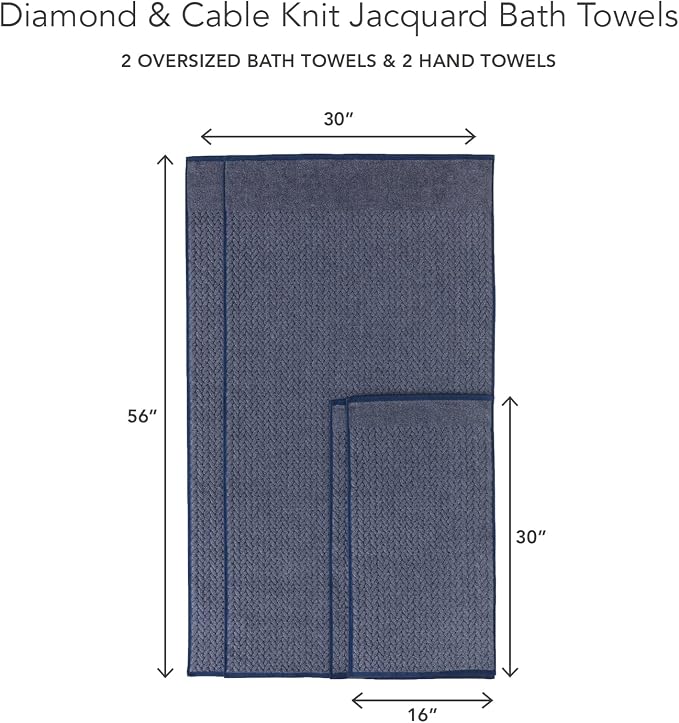 Texere 100% Organic Cotton Jacquard 650 GSM Premium Bath Towel Sets - Image 6