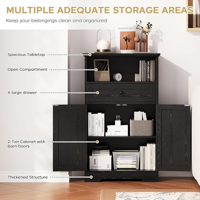 Floor Cabinet, Farmhouse Storage Cabinet - Image 3