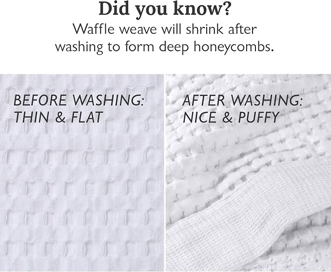 GILDEN TREE Waffle Hand Towels for Bathroom Quick Dry Large Luxury Lint Free - Image 8