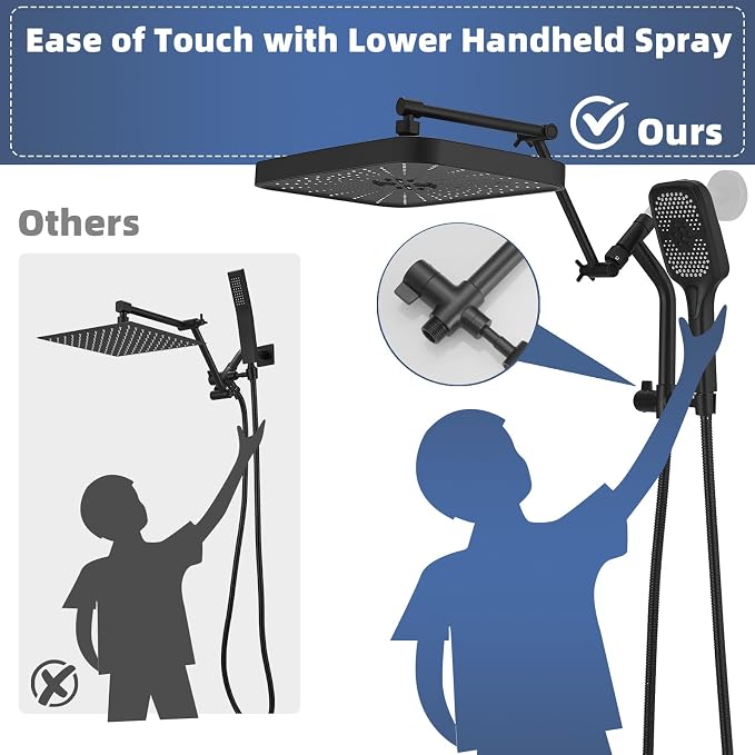 14" High Pressure Rain/Rainfall Shower Heads - Image 8