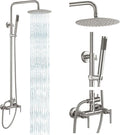 gotonovo Outdoor Shower Fixtures SUS304 Stainless Steel Rain Shower Kit Faucet by HOME