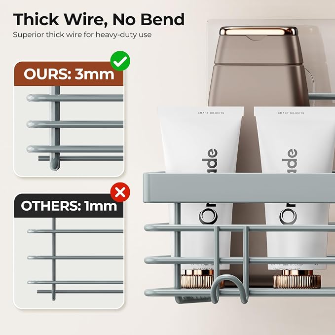 Orimade Shower Caddy with 5 Hooks - Image 3