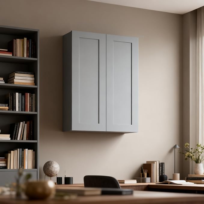 27 Inch Medicine Cabinet Wall Mounted, Solid Wood Over The Toilet Storage - Image 2