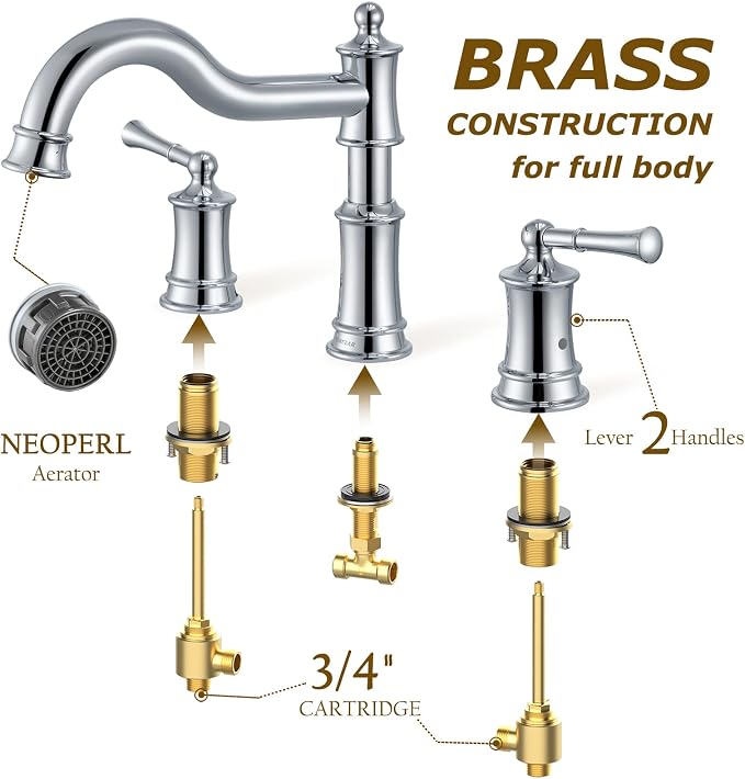 Roman Bathtub Faucet Deck Mount Tub Faucet - Image 5