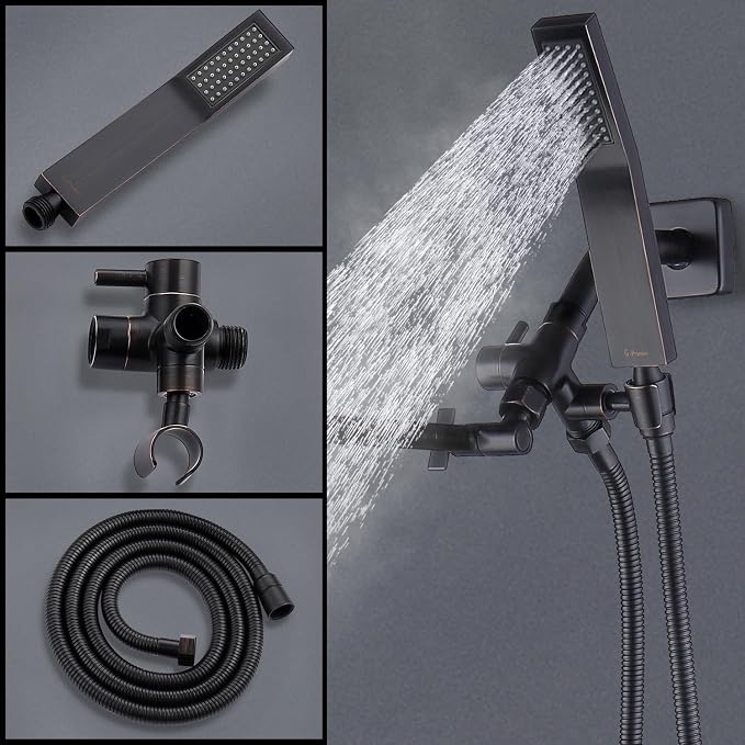 G-Promise All Metal 10 Inch Dual Square Shower Head - Image 4