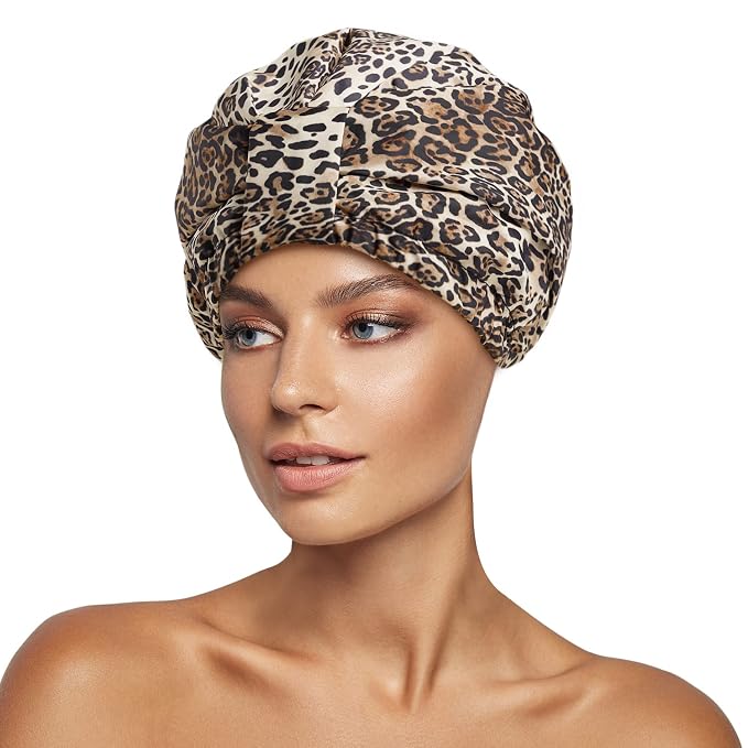 INNELO Luxury Shower Cap for Women Reusable Waterproof, Double Layered Shower by INNELOLifeChanger
