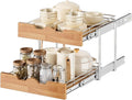 OCG Pull Out Cabinet Organizer 17" W x 21" D, 2 Tier Slide Out Shelf, by OCG