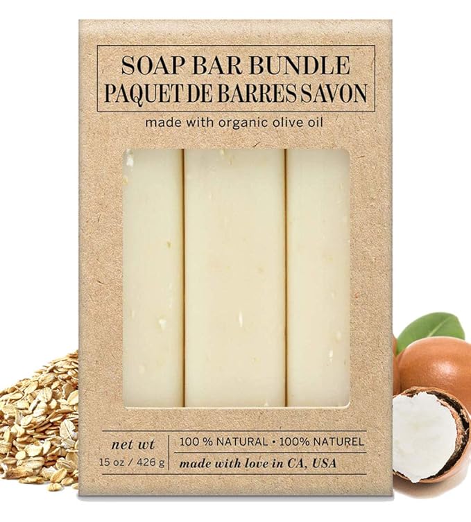Olivia Care Exfoliating Bar Soap Pack by – 100% Natural & Organic by OLIVIACARE