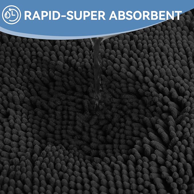 Bcoimo 36"×24" Absorbent Bath Mat, Non-Slip - Image 5