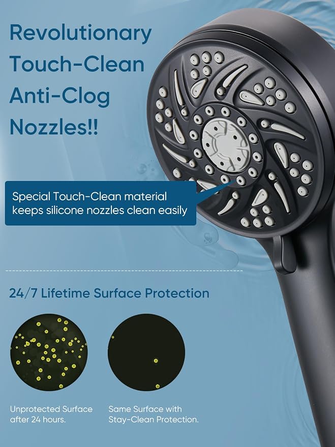 Cobbe High Pressure 3-Way Shower Head Combo, Hand Held Shower & Rain Shower - Image 5