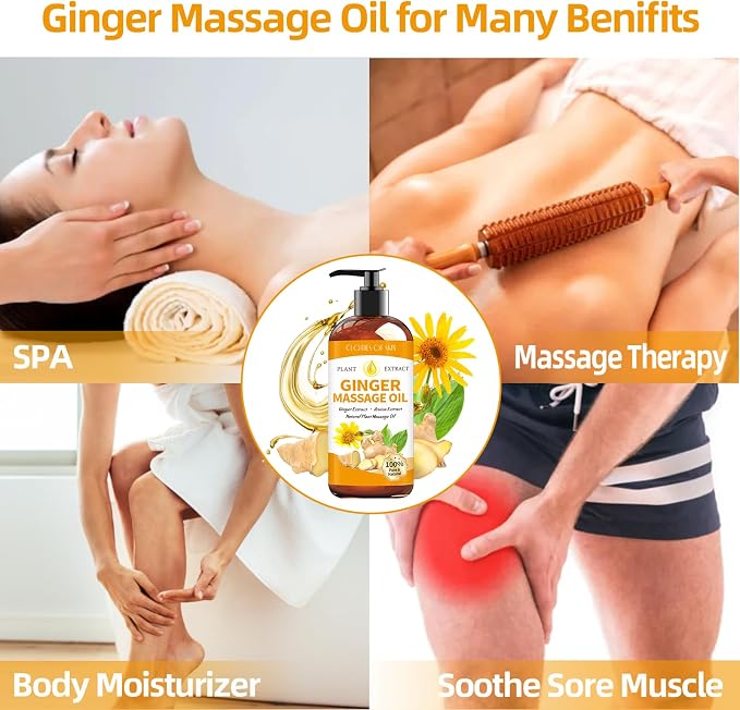 Ginger Oil Massage Oil for Massage Therapy, Ginger Oil Lymphatic Drainage - Image 7