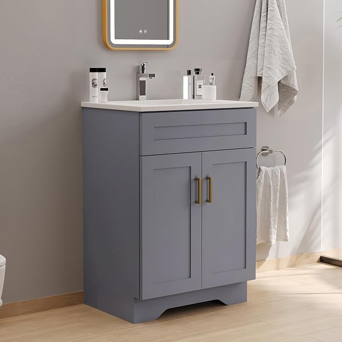 24 Inch Bathroom Vanity with Sink, Bathroom Storage Vanity Cabinet - Image 3