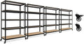 HOMEDANT House 5-Tier Metal Rolling Cart Shelf Rack Casters Heavy Duty by TheBestOrganizingSolution